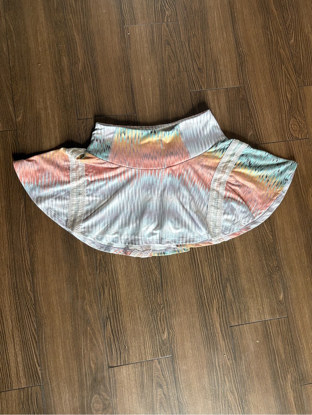 Free People Pastel Tie-Dye Circle Skirt - Pink, Blue, Peach